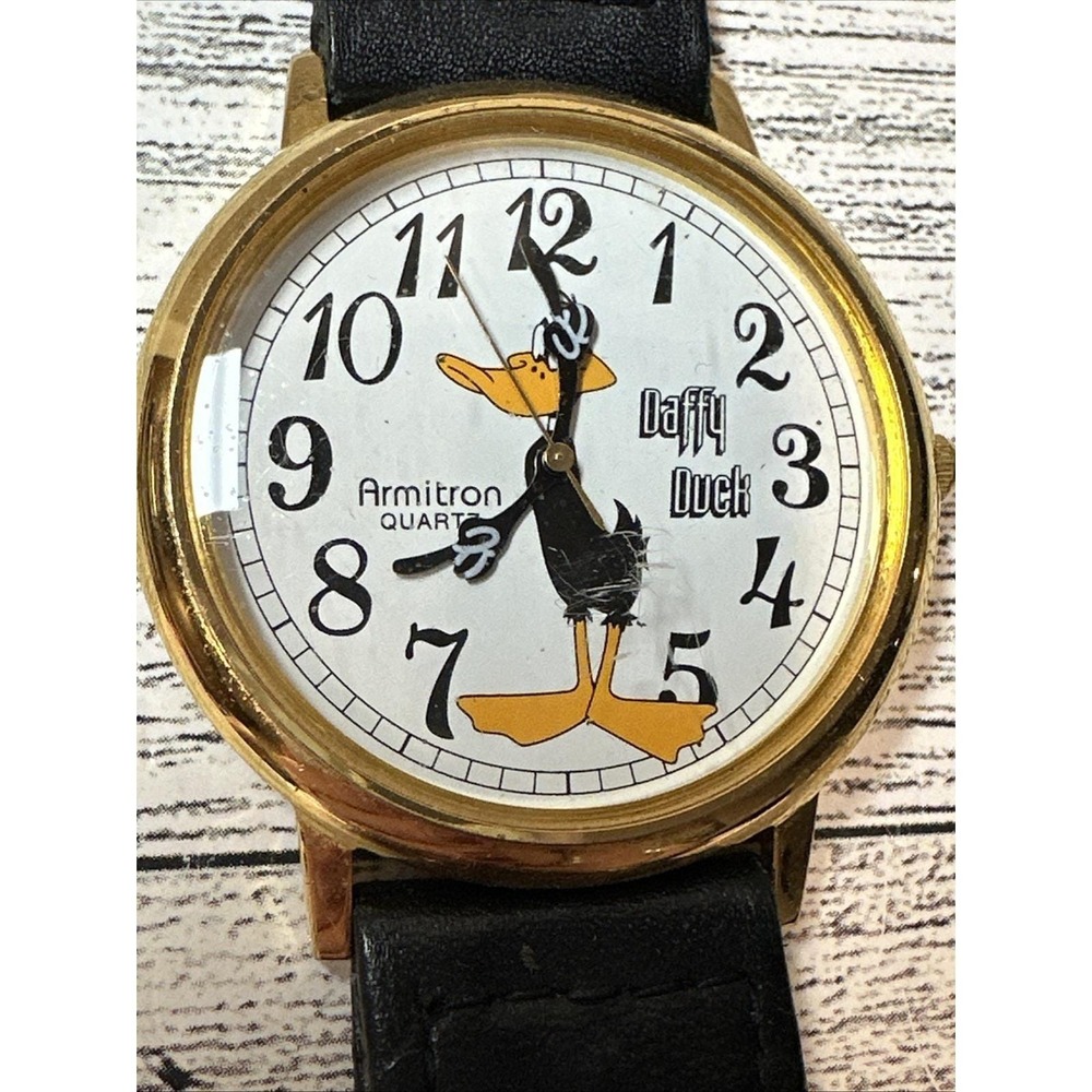 ARMITRON Daffy Duck Stainless Quartz Watch 1994 Vintage Hong Kong *Untested*